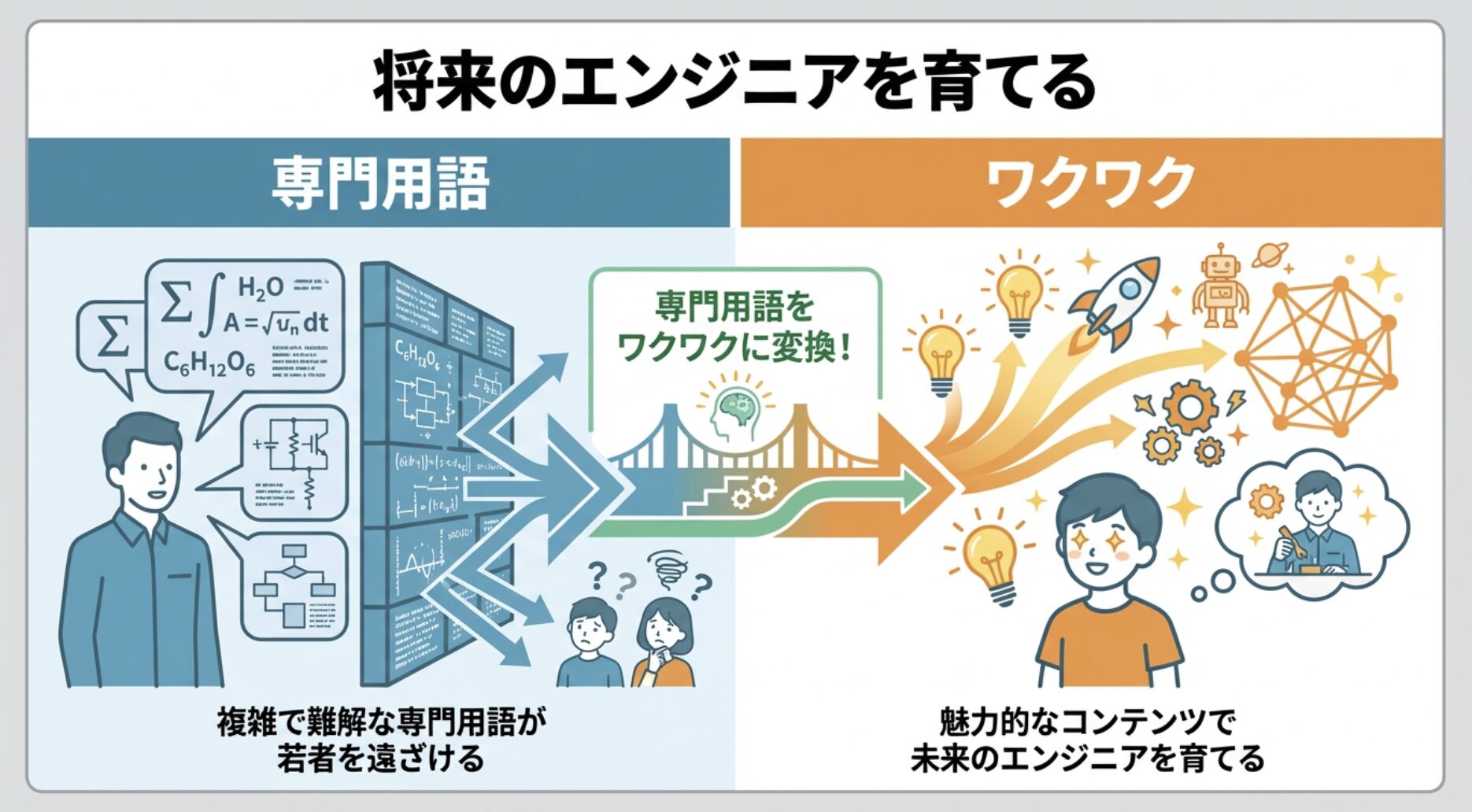 【人事・技術】将来のエンジニアを育てる。「専門用語」を「ワクワク」に変換する、技術系企業の次世代育成コンテンツ