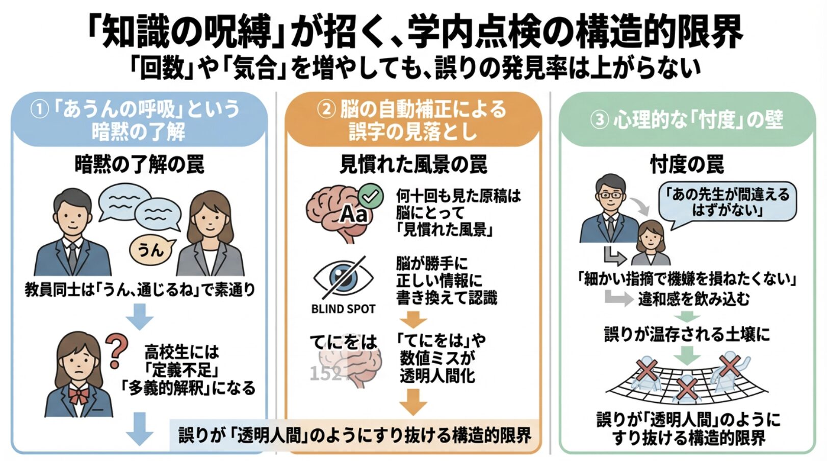 「知識の呪縛」が招く、学内点検の構造的限界