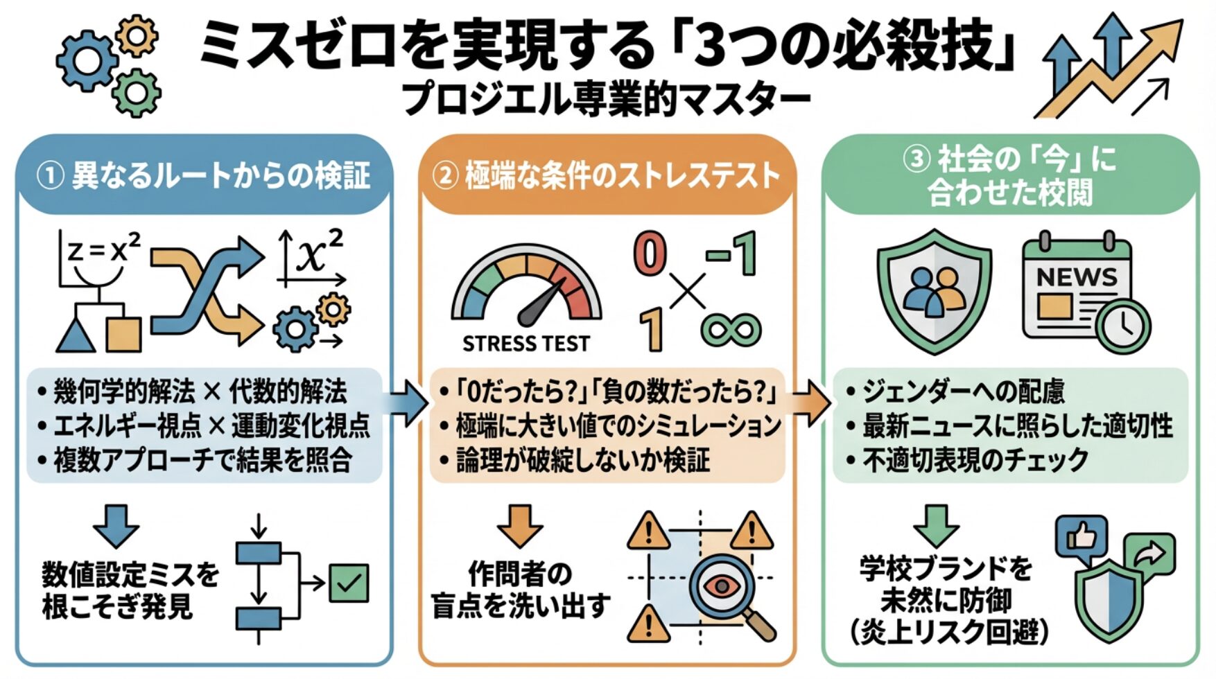 ミスゼロを実現する「3つの必殺技」