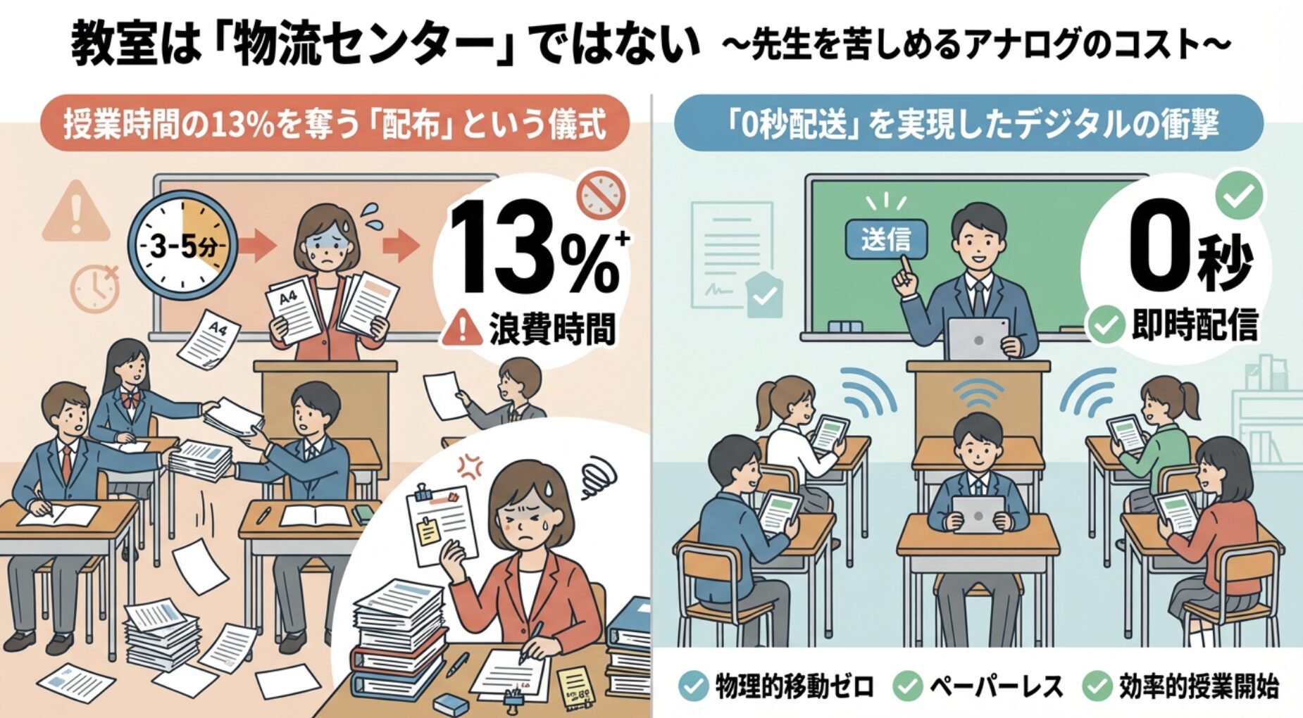教室は「物流センター」ではない ~先生を苦しめるアナログのコスト~