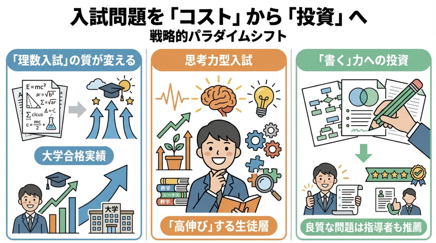 「理数入試」の質が変える、数年後の大学合格実績