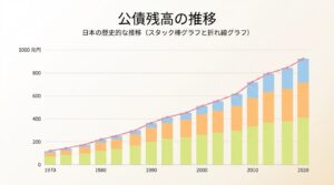 公債残高の推移 インタラクティブ教材サンプルのデジタル教材サンプル