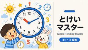 とけいマスター インタラクティブ教材の制作サンプル|出版社・学習塾向け算数(時計)教材制作のサンプル
