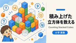 立方体の色塗り問題 — 白と黒の個数の差|出版社・学習塾向け小学算数教材制作のサンプル