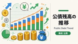 公債残高の推移 インタラクティブ教材サンプル|出版社・学習塾向けデジタル教材制作のサンプル