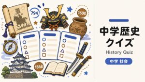 中学歴史クイズ形式教材のサンプル