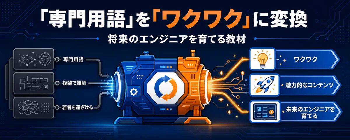 【人事・技術】将来のエンジニアを育てる。「専門用語」を「ワクワク」に変換する、技術系企業の次世代育成コンテンツ