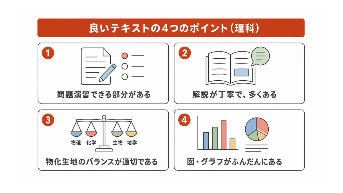 成績を上げるための、良いテキストのポイントまとめ