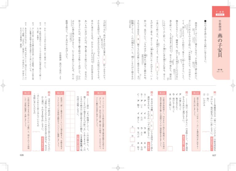 組版サンプル: 高校生国語 古文読解サンプル